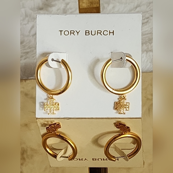 Tory Burch Jewelry - NWT Tory Burch Gold Britton Hoop Earring